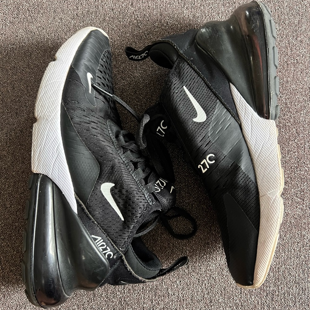 Nike Air Max 270 Black and White Men's Athletic Shoes